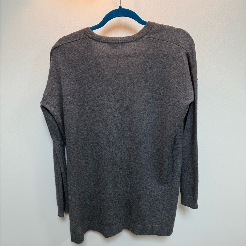 Vince Charcoal V-Neck Women's Sweater - Picture 2 of 2